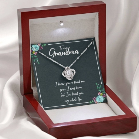 To My Grandma Ive Love You Love Knot Necklace