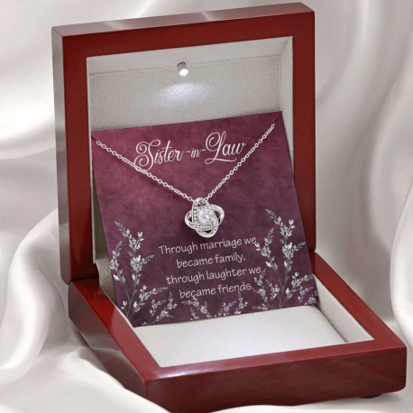 Sister In Law, Through Laughter We Became Friends Love Knot Necklace