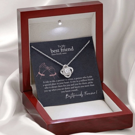 To My Best Friend Love Knot Necklace