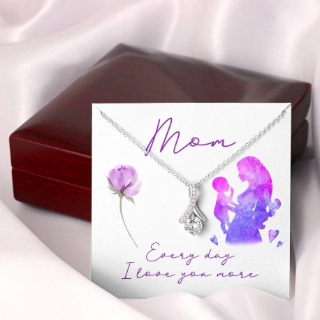 Mom, Everyday I Love You Alluring Beauty Necklace