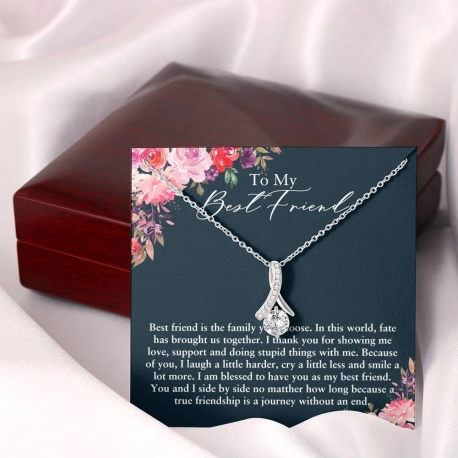 True Friendship is a Journey without a End Alluring Beauty Necklace