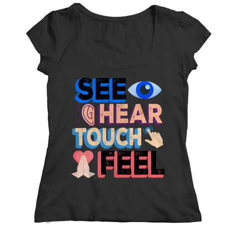 See Heal Touch Feel Graphics Tee