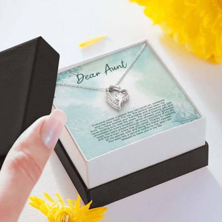 Dear Aunt Forever Love Heart Necklace