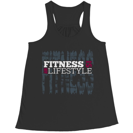Fitness Is My Life Style Workout flowy racerback tank