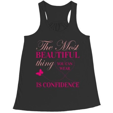 The Most beautiful Thing Saying Flowy Racerback Tank