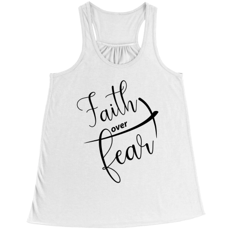 Faith Over Fear Flowy Racerback Tank