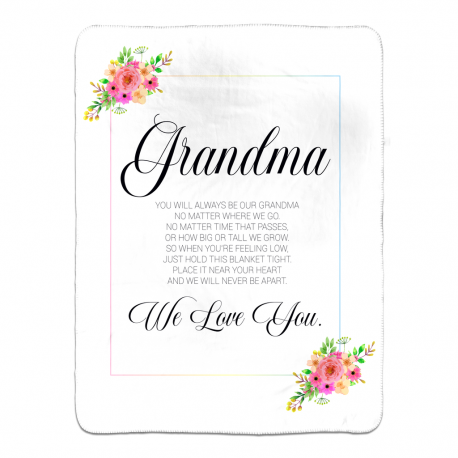 You Will Always Be Our Grandma Sherpa Fleece Blanket 60x80