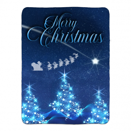 Merry Christmas Sherpa Fleece Blanket 60x80