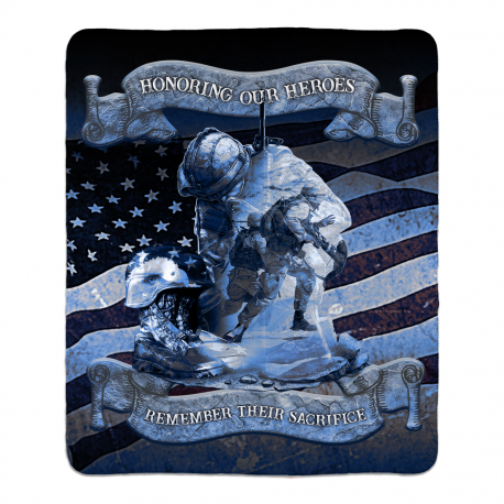 Honoring Our Heroes Sherpa Fleece Blanket 50x60