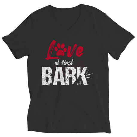 Love At First Bark V Neck Shirt