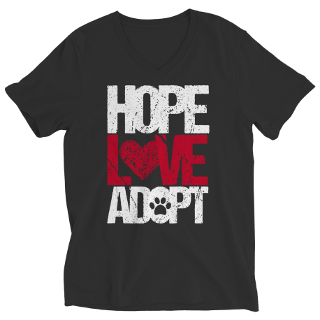 Hope Love Adopt V Neck Shirt