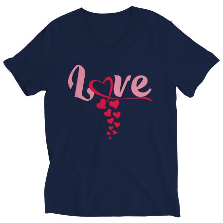 Love hearts V Neck Shirt