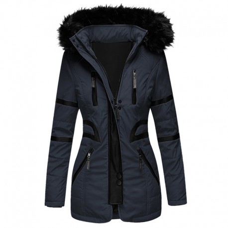 Women's Solid Hooded Parka
