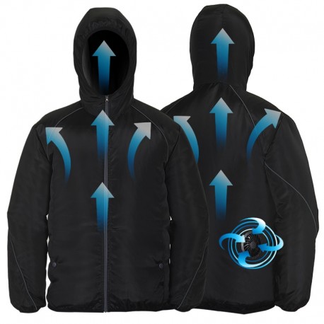 Warrior Electric Wear -- Powered Cooling Fan Sun-Reflective Hooded Jacket