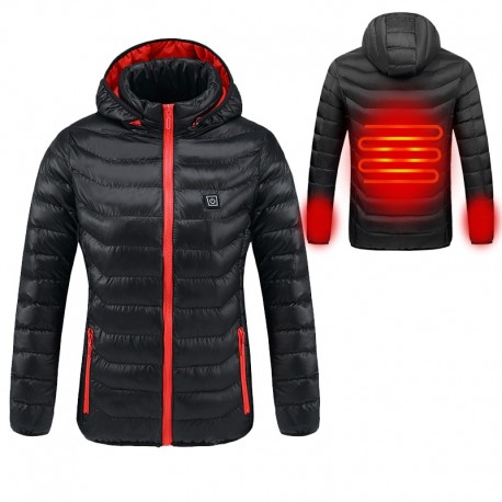 Warrior Electric Wear -- Women`s USB Charging Self-Heating Waterproof Down Coat
