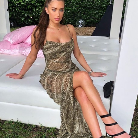 Chiffon Backless Maxi Dress