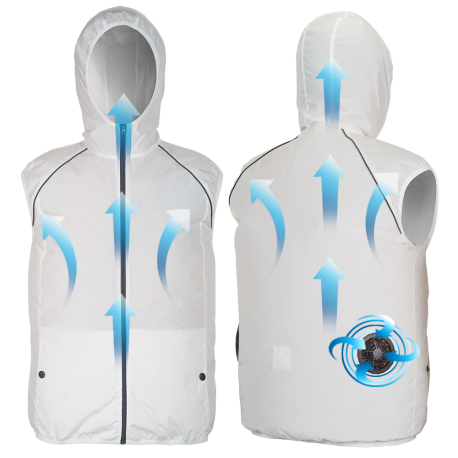 Warrior Electric Wear -- Air Conditioning Hooded  Heat Dissipation Vest USB Charging