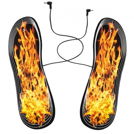 Warrior Electric Wear -- Heated Shoe Insoles Men/Women USB Chargable with Battery