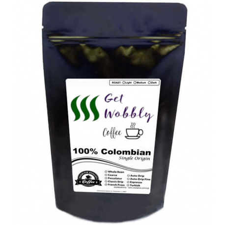 GetWobbly 100% Colombian 12 oz. bag