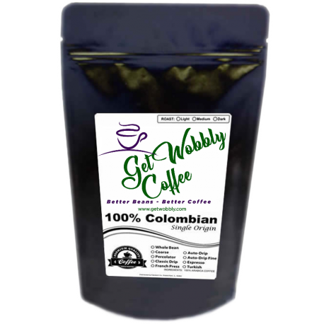GetWobbly 100% Colombian 12 oz. bag