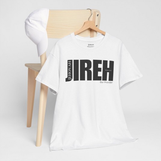 Jehovah Jireh He is Our Provider Iconic Tees- Minimalist Unisex Heavy Cotton Tee with Graphic Design - Perfect for Everyday Wear
