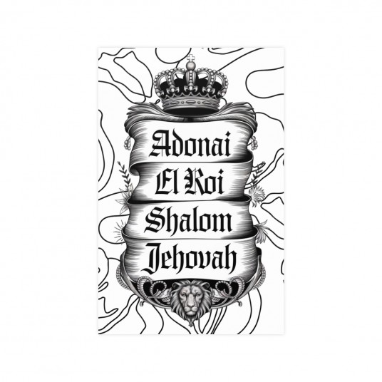 Names of God Adonai Jehovah Shalom Jehovah Elohim Yhwh Poster   Vertical Matte Art Prints for Home Decor  Christian Wall Art  Mo