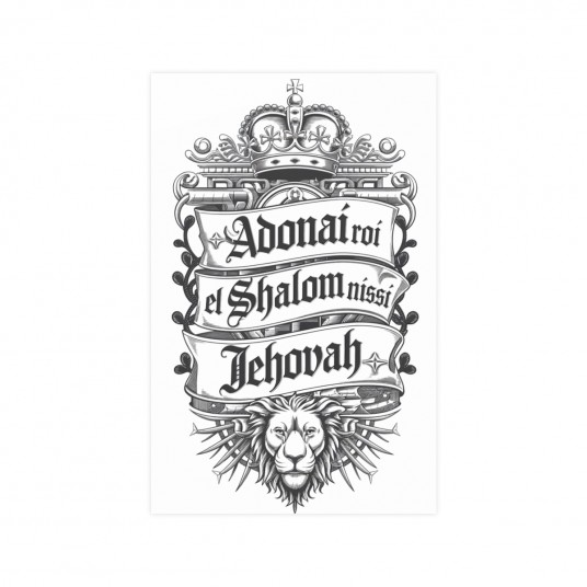 Names of God Roi Adonai Jehovah Shalom Jehovah Elohim Yhwh Poster   Vertical Matte Art Prints for Home Decor  Christian Wall Art