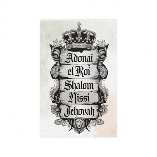 Names of God Adonai Jehovah Nissi El Roi Shalom Poster   Vertical Matte Art Prints for Home Decor  Christian Wall Art  Modern Mi