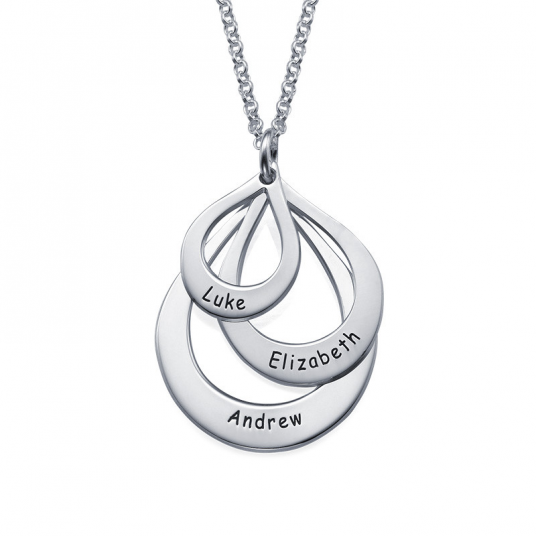 Gepersonaliseerde waterdruppel ketting
