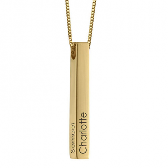 Gepersonaliseerde 3 d bar ketting