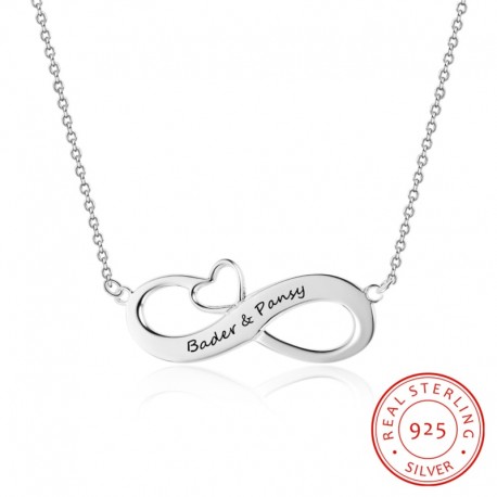 Personalized Necklace 925 Sterling Silver Infinity Pendant  ✵Gifts for Mom ✵ Mothers Day,✵ Christmas or Birthday✵ Custo