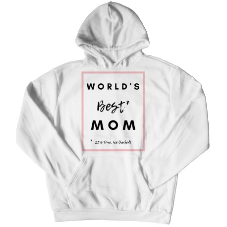 World's Best Mom Black Font Hoodie for  Mom