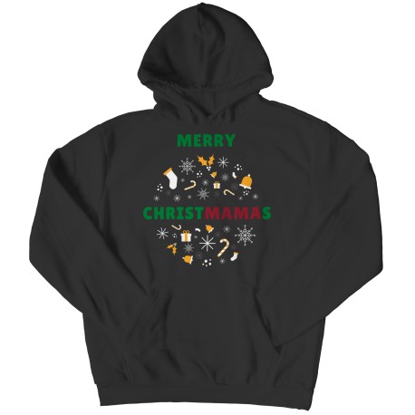 Merry ChristMAMAs White Detail  Hoodie for Mom