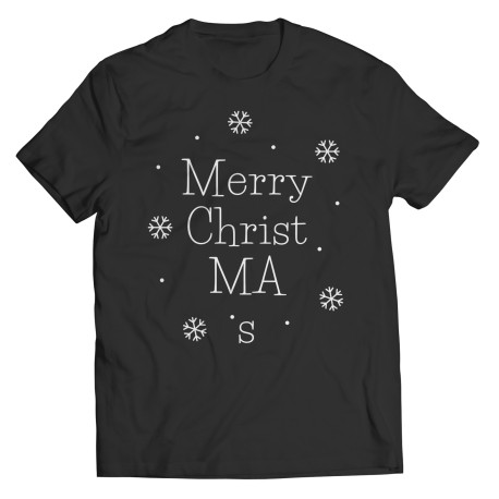Merry ChristMAs White Detail T-shirt for Mom