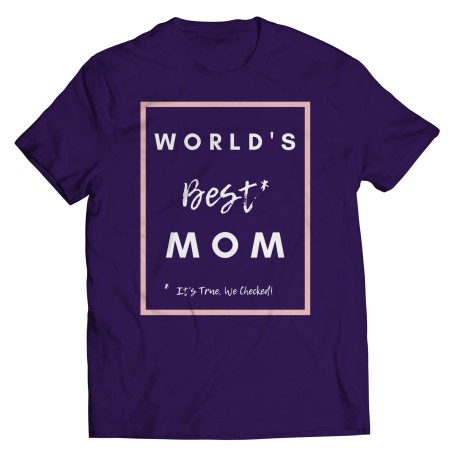 World's Best Mom White Font T-shirt for Mom