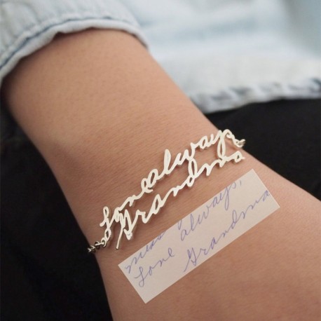 Custom Fashion Handwriting Bracelet For Women Jewelry✵Personalized Pulseras ✵ Gifts for Mom ✵ Mothers Day, Christmas or Birth