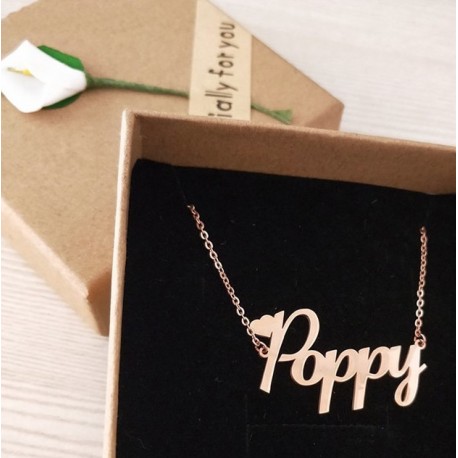 Customized Font ✵ Charm Necklace Personalized Custom Handwriting Name Plate Pendants Necklaces ✵ Gifts for Mom ✵ Mothers Day,