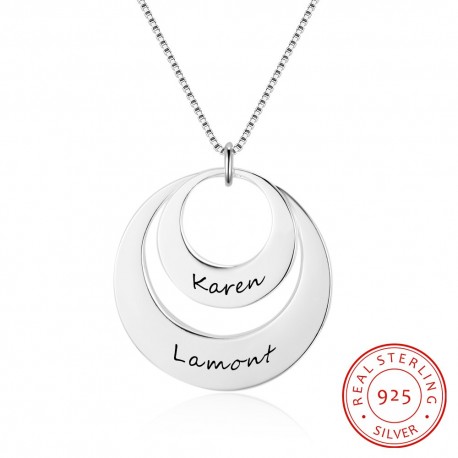 Personalized Necklace ✵ 925 Sterling Silver Pendants ✵Gifts for Mom ✵ Mothers Day,✵ Christmas or Birthda