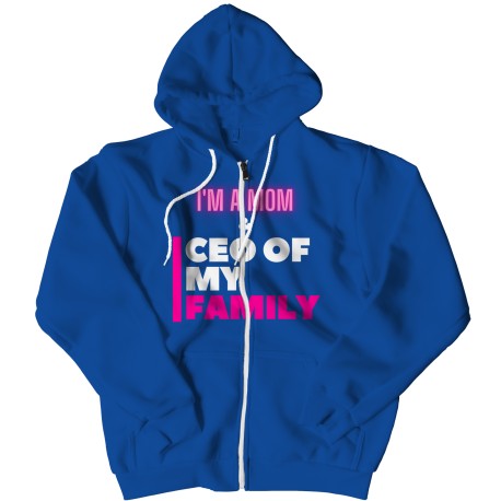 CEO Mom Fun Zipper Hoodie. Perfect Gifts for Mom for Christmas, Birthdays, Mother's Day or Anniversary