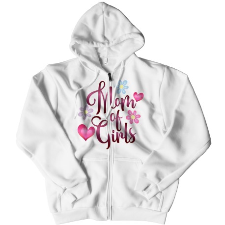 Mom of Girls Zipper Hoodie for Mom. They are perfect Gifts for Mom for Christmas, Birthdays, Mother's Day or Anniversary