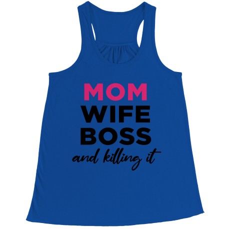 Fantastic Moms Wife Boss Racerback Vest  for Mom. They are perfect Gifts for Mom for Christmas, Birthdays, Mother's Day or Anniv