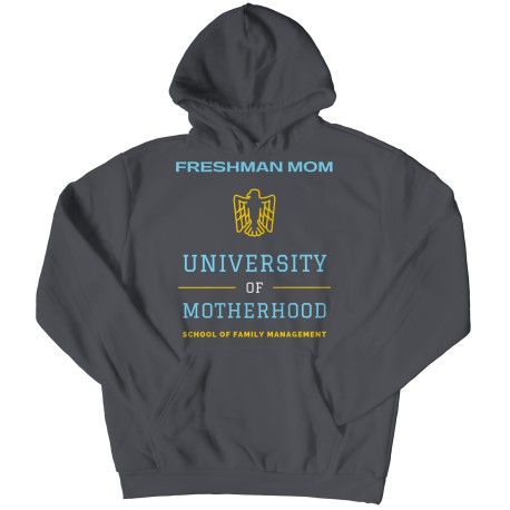 Yellow/Blue Freshman Mom Hoodie  for First Time Mom.