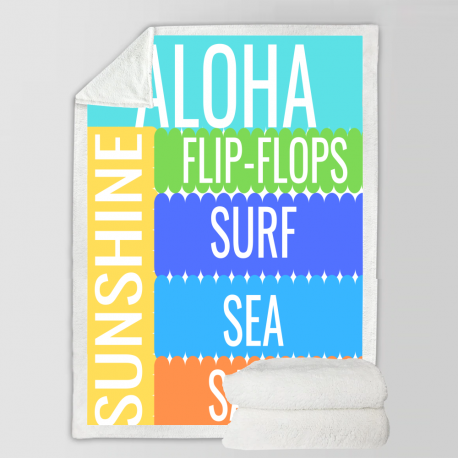 Aloha and Sunshine Fleece Blanket