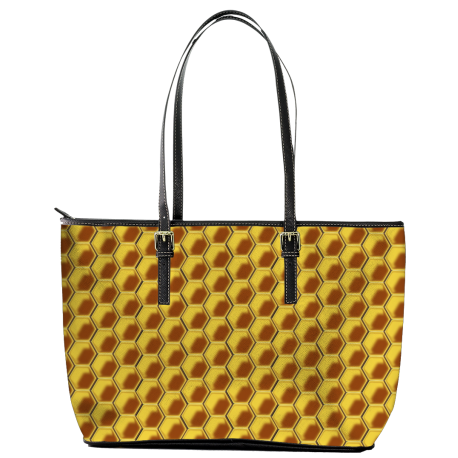 Honeycomb Leather Tote Bag