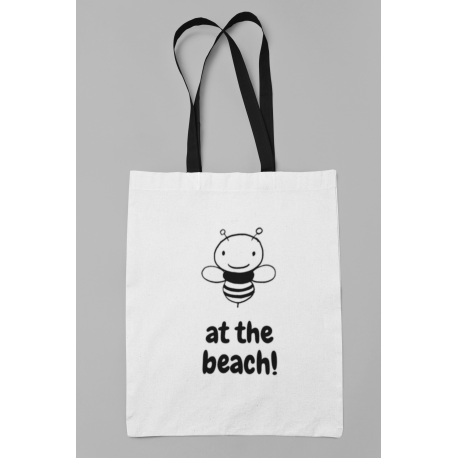 Bee At The Beach Canvas Tote Bag