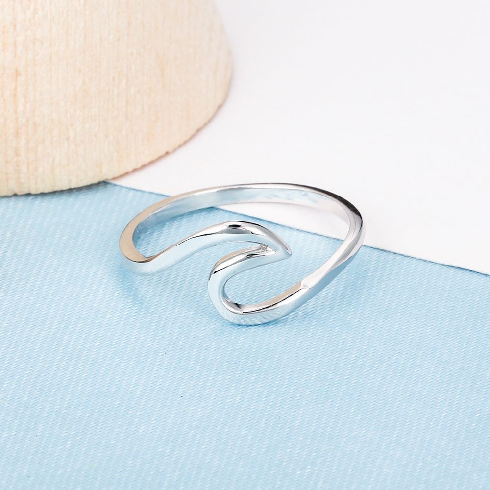 Real Sterling Silver Surfer Wave Ring l Glassy Hills