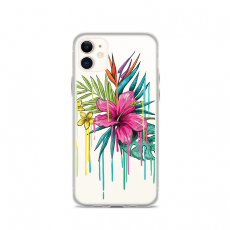 Pink Tropical Flower iPhone Case