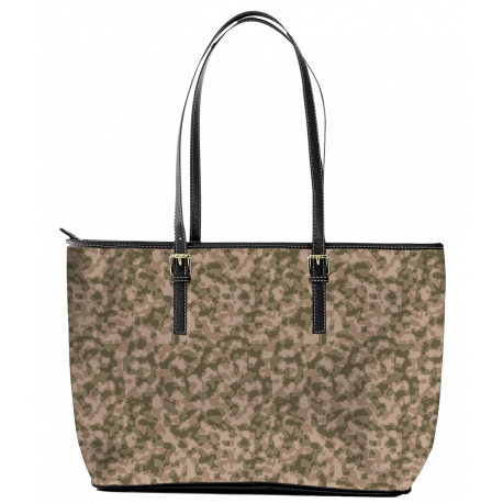 Stylish Rose Camouflage Leather Tote Bag