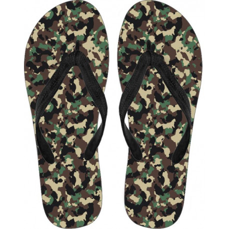 Splash of Camouflage Flip Flops