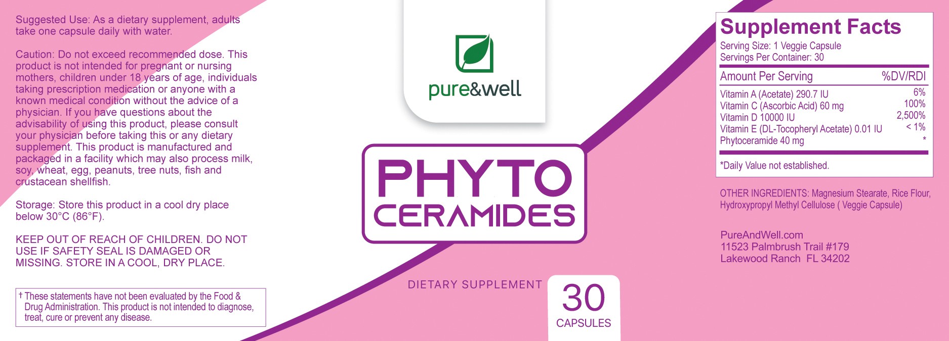 P&W Phytoceramides Supplement